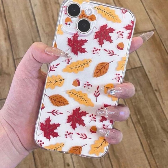 Fall leaf printed phone case for iPhone 14 pro Max - Picture 2 of 3